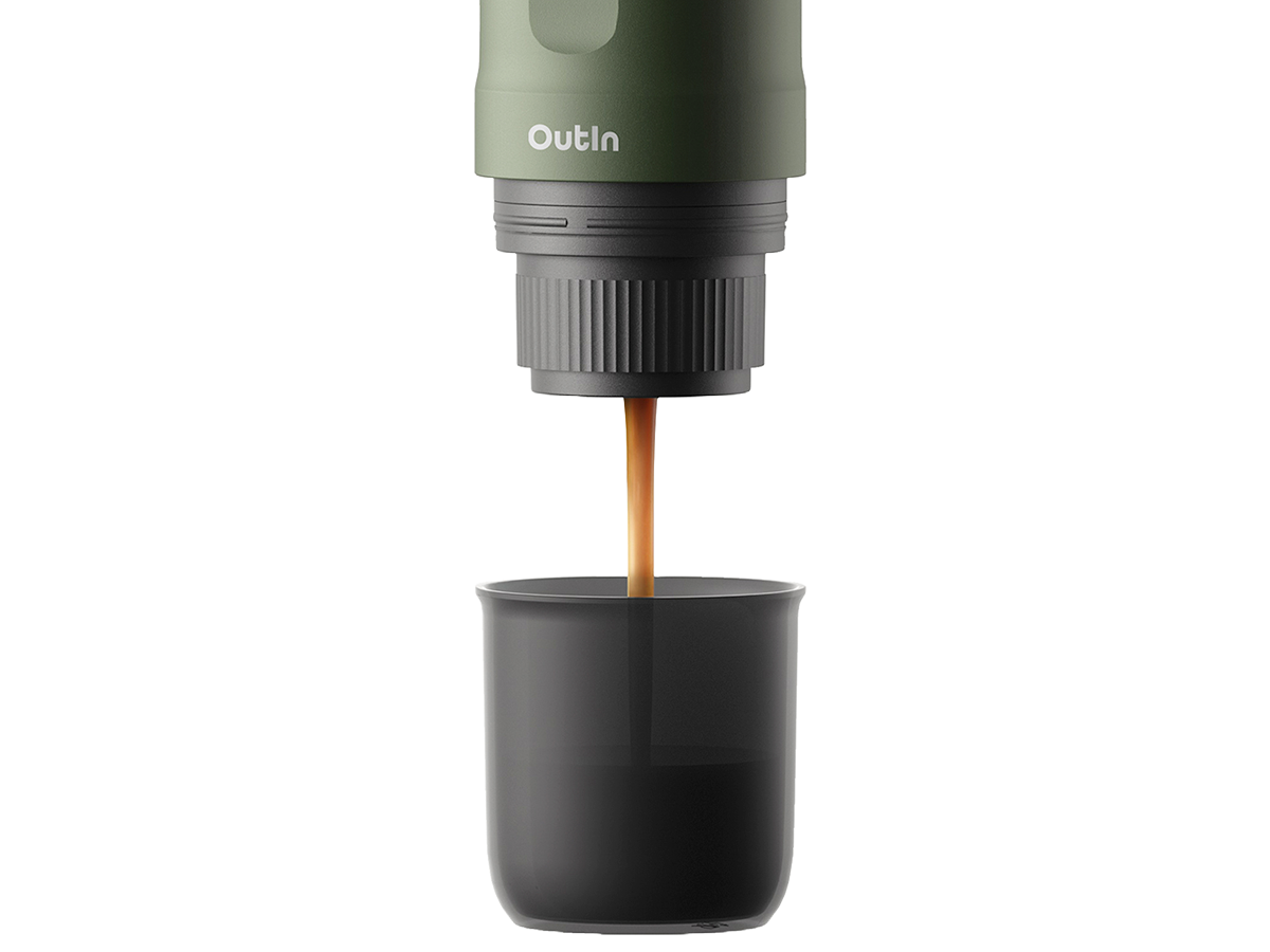 Outin Nano draagbare espressomachine (Forest Green)