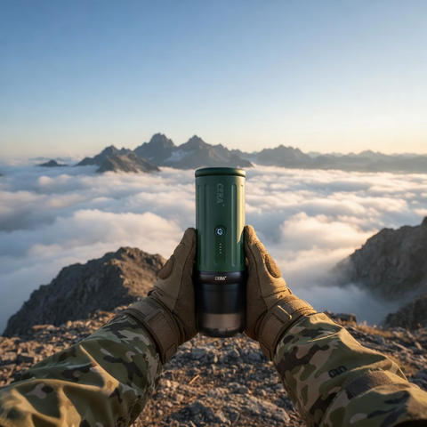 CERA+ Cerapresso Portable Espresso Machine (Forest Green)