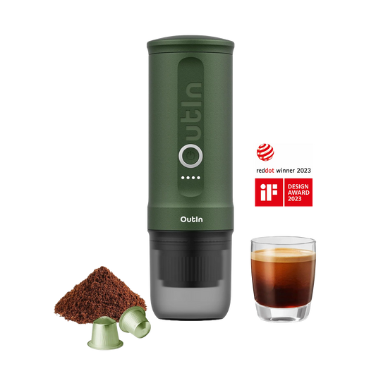 Outin Nano Portable Espresso Machine (Forest Green)